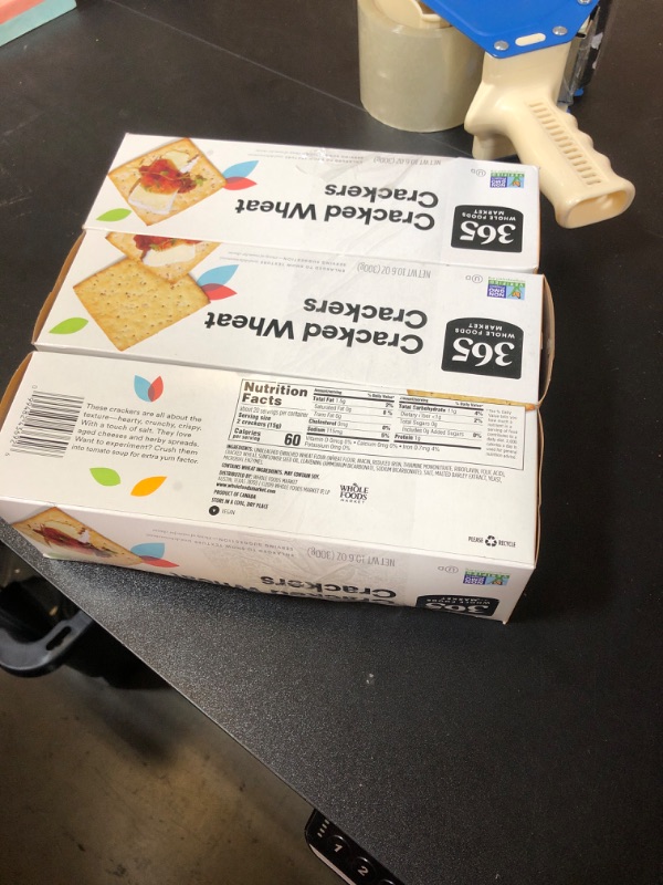 Photo 2 of 365 by Whole Foods Market, Cracker Cracked Wheat, 10.6 Ounce (Pack of 3) Cracked Wheat 10.6 Ounce (Pack of 3) exp 6/14/24