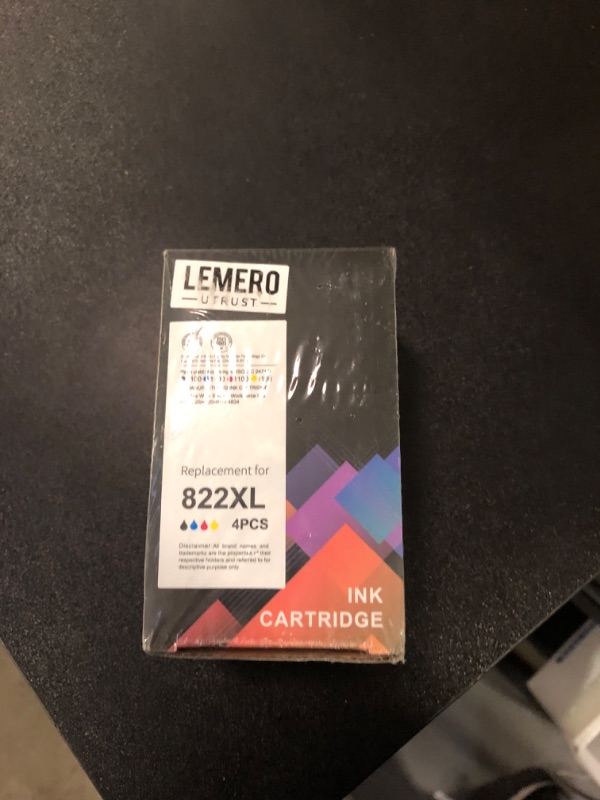 Photo 2 of LEMERO UTRUST Remanufactured Ink Cartridge Replacement for Epson 822XL (Black,Cyan,Magenta and Yellow, 4-Pack)