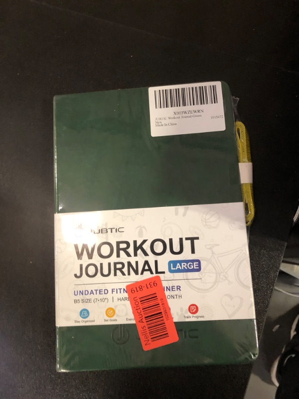 Photo 2 of JUBTIC Weight Loss Journal, Calorie Counter Book & Fitness Workout Journal for Men & Women, 6 Months of Daily Food Journal to Track Weight, Personal Home & Gym Journal-Dark Green