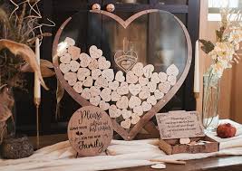 Photo 1 of Rustic Wedding Guest Book, Heart Frame Wedding Guest Book 