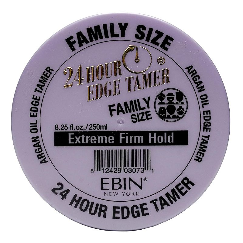 Photo 1 of 24 Hour Edge Tamer - Extreme Firm Hold (8.25oz/ 250ml) - No Flaking, White Residue, Shine and Smooth texture with Argan Oil and Castor Oil
