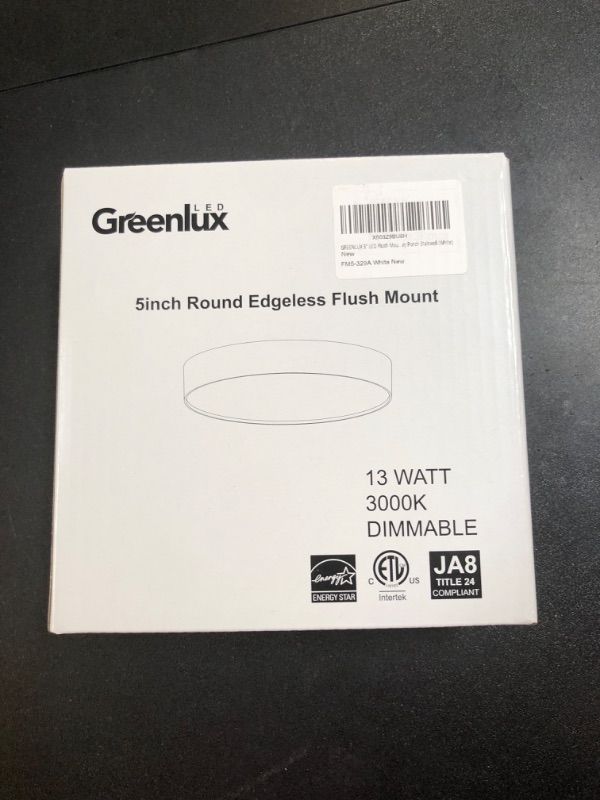 Photo 1 of 5" LED Flush Mount Ceiling Light Dimmable, 3000K Warm White Close to Celing Light Fixtures, 13W DOB Round Edgeless Surface Mount Ceiling Light for Kitchen Hallway Porch Stairwell (white) 5 Inch White
