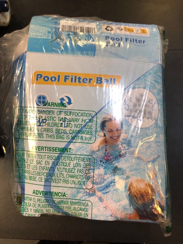 Photo 2 of 1.5 Lbs Pool Filter Balls for Sand Filter,Reusable Eco-Friendly Sand Filter Balls Equals 50 lbs Pool Filter Sand (1.5 Lbs)