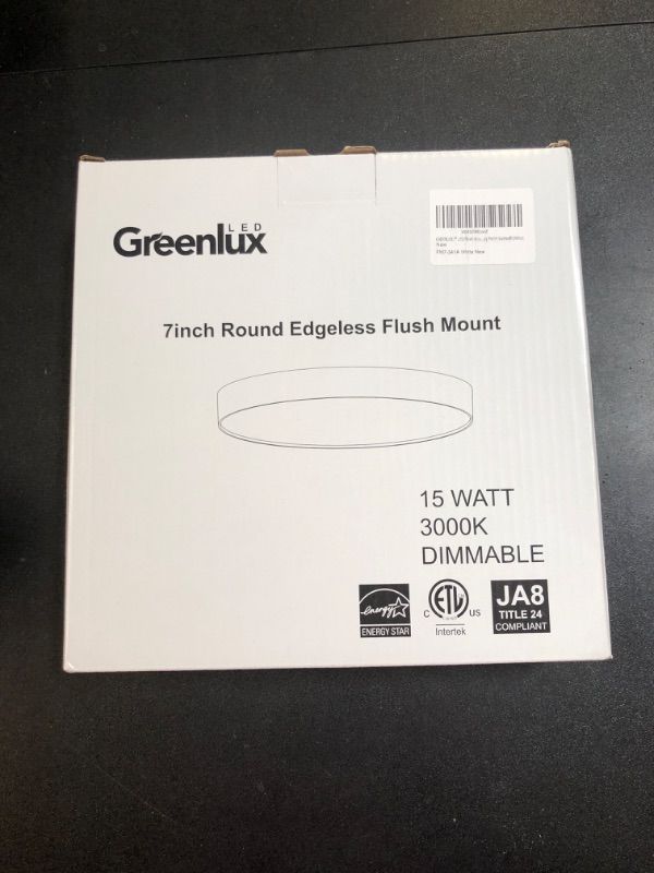 Photo 1 of 7" LED Flush Mount Ceiling Light Dimmable, 3000K Warm White Close to Celing Light Fixtures, 15W DOB Round Edgeless Surface Mount Ceiling Light for Kitchen Hallway Porch Stairwell (white) 7 Inch White