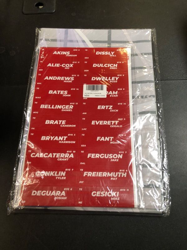 Photo 1 of Fantasy Football Draft Board 2024-2025 Kit, 620 Player Labels, 6 Feet x 4 Feet Board(14 Teams 20 Rounds), 2024 Top Rookie, Blank Label, Schedule
