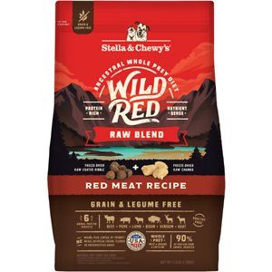 Photo 1 of Stella & Chewy's Wild Red Raw Blend Kibble Grain-Free Red Meat Recipe Dry Dog Food, 3.5-lb bag (BB 07DEC24)