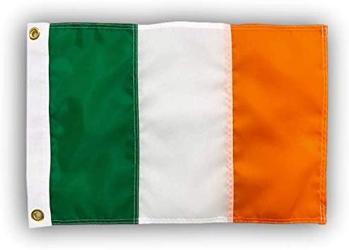 Photo 1 of 12x18 Inch Ireland Irish Flag (Sewn Stripes) Outdoor SolarMax Nylon - Made in America - Premium Quality
