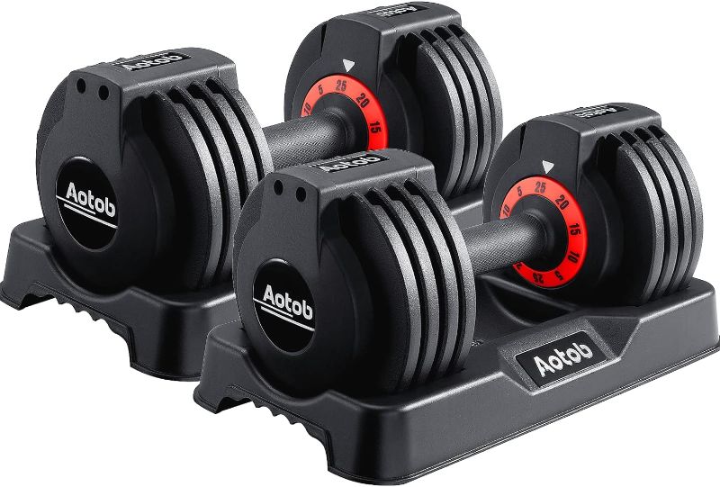 Photo 1 of Adjustable Dumbbell Set, Dumbbells Adjustable Weight with Anti-Slip Fast Adjust Turning Handle, Dumbbell Sets Adjustable for Men and Women, Dumbbells Pair for Home Gym Exercise 