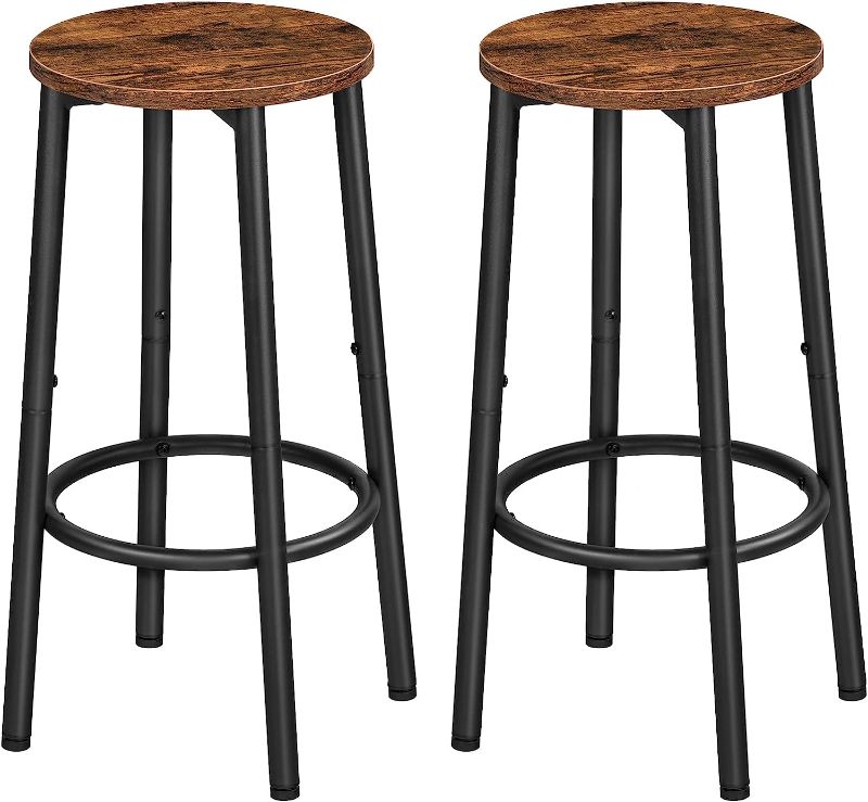 Photo 1 of VASAGLE EKHO Collection - Bar Stools Set of 2, Kitchen Counter Stools, Breakfast Stools, Synthetic Leather with Stitching, 24.8-Inch Tall, Home Bar Dining Room, Easy Assembly, Forest Green ULBC080C01 24.8" Counter Height Forest Green