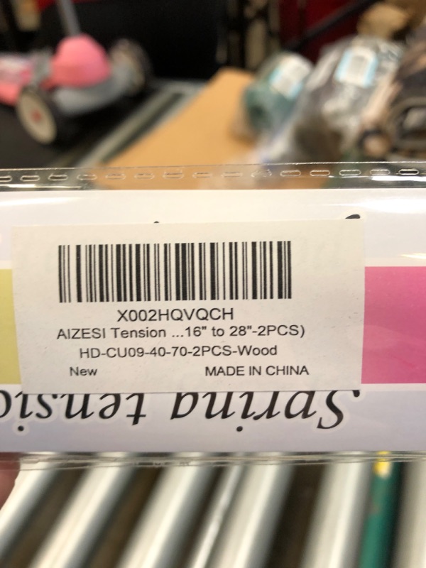 Photo 1 of AIZESI Spring Tension Curtain Rods Short Tension Rod (Wood, 16" to 28"-2Pcs, Optimum Scope of Application 16 to 24 inch, Can't Hang Heavy Curtains)