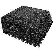 Photo 1 of SUPERJARE 0.56“ Thick Exercise Equipment Mats, EVA Foam Mats with Rubber Top, Interlocking Rubber Floor Tiles for Home Gym and Fitness Room, Protective Flooring Mat