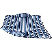 Photo 1 of Sunnydaze Polyester Quilted Hammock Pad and Pillow Set - Weather-Resistant - Breakwater Stripe