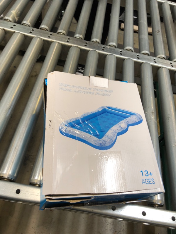 Photo 1 of Inflatable Adult Pool Lounger Float - BAIAI Large Beach Sun Tanning Floaty Raft Sunbathing Water Lounge Floaties Tub with Drink Holder - Blow Up River & Lake Suntan Floating Swimming Mattress Mat X-Large Cooling Hole Base Float