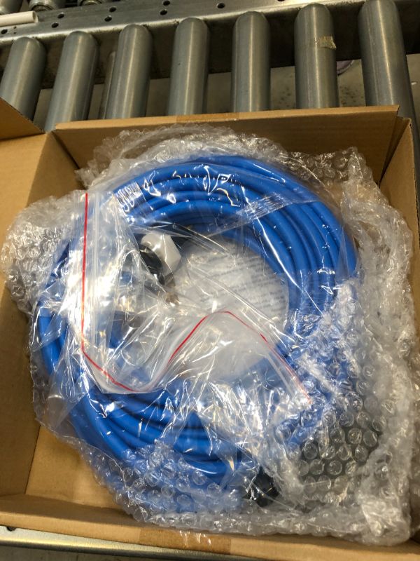 Photo 1 of 99958903 DIY Pool Cleaner Blue Communication Floating Cable 2 Wire Assy 2 Pin Replacement Cord Parts Fit For Maytronics Dolphin S200, Active 20, Triton PS, Discovery, Quantum Robotic Pool Cleaners