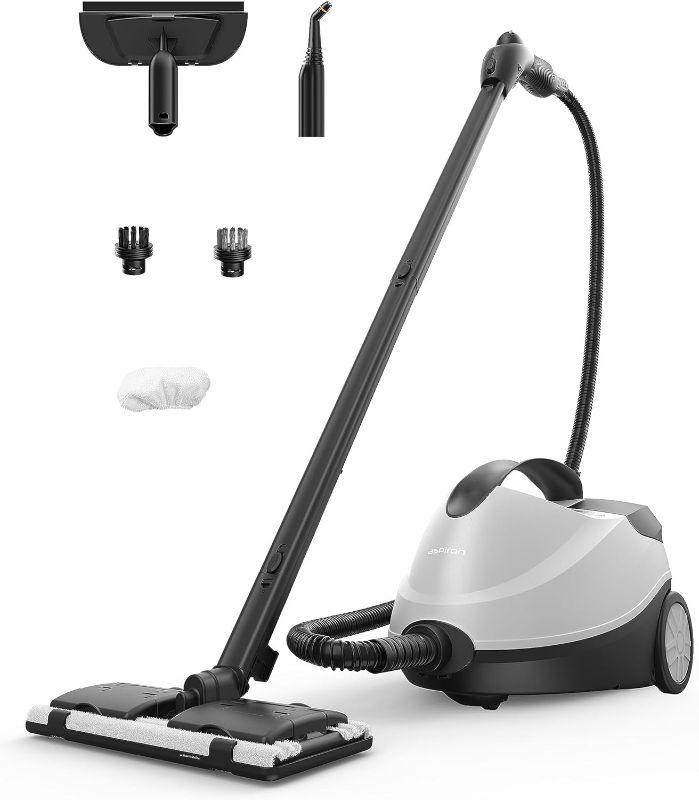 Photo 1 of Aspiron Steam Cleaner Powerful Multipurpose Portable Heavy Duty Steamer for Carpets, Floors, Cars, Tiles, and Grout Cleaning with 70S Heat Up, 6M Power Cord Deep Continuous On-Demand Steamer for Home
