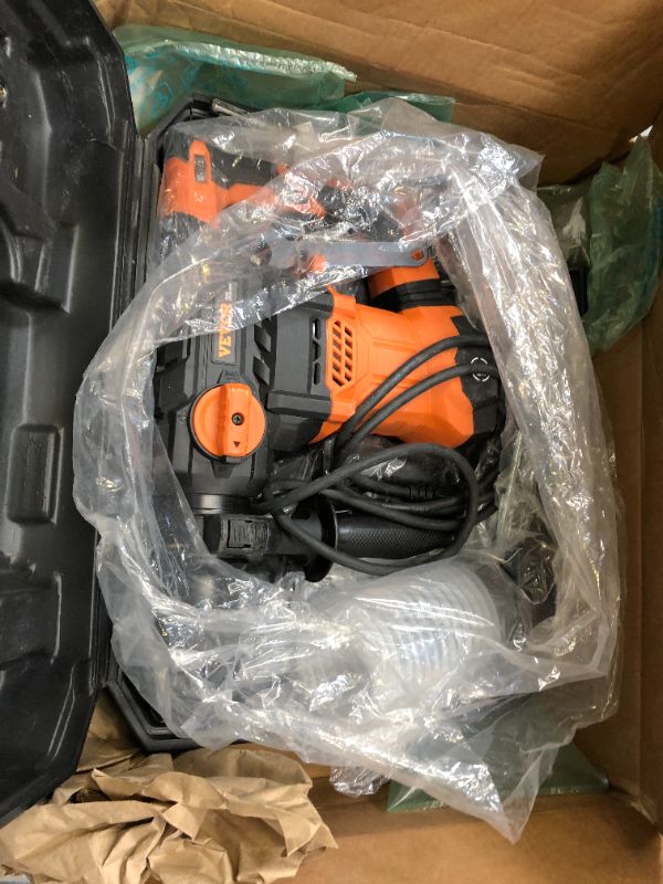 Photo 1 of VEVOR 1 Inch SDS-Plus Rotary Hammer Drill, 8 Amp Corded Drills, Heavy Duty Chipping Hammers w/Safety Clutch, Electric Demolition Hammers, Taladro Rotomartillo, Power Tool For Concrete 800W