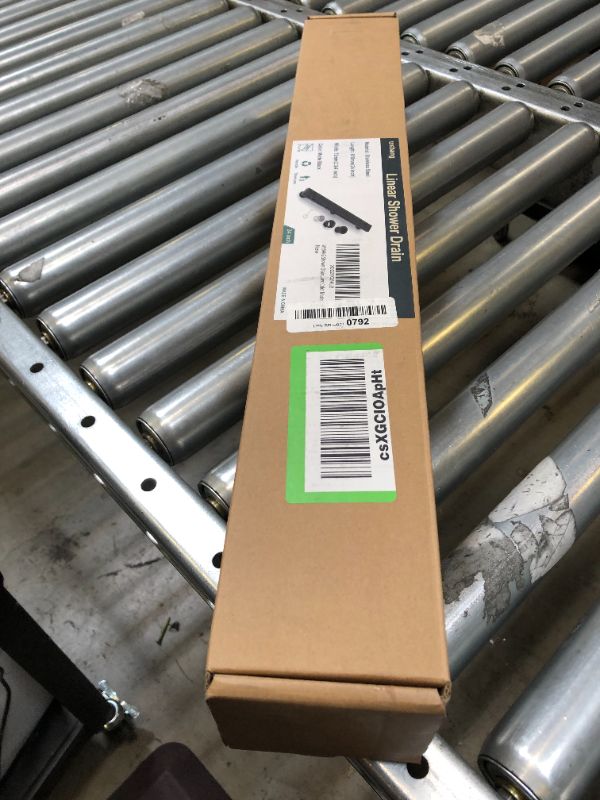 Photo 1 of 24 Inch Shower Linear Black Drain Rectangular Floor Drain with Accessories Reversible 2-in-1 Cover Tile Insert Grate Removable SUS304 Stainless Steel CUPC Certified Matte Black 24 Inch Matte Black