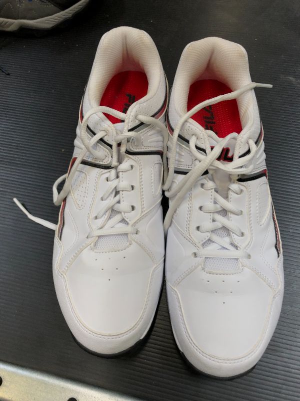 Photo 1 of MENS WHITE/RED SNEAKERS
10