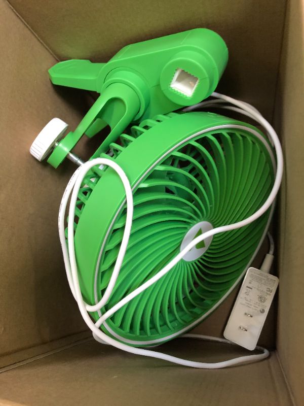 Photo 2 of AeroWave E6 Clip-on Fan, EC Motor, Auto Oscillation Fan, Air Circulator For Grow Tent, Green
