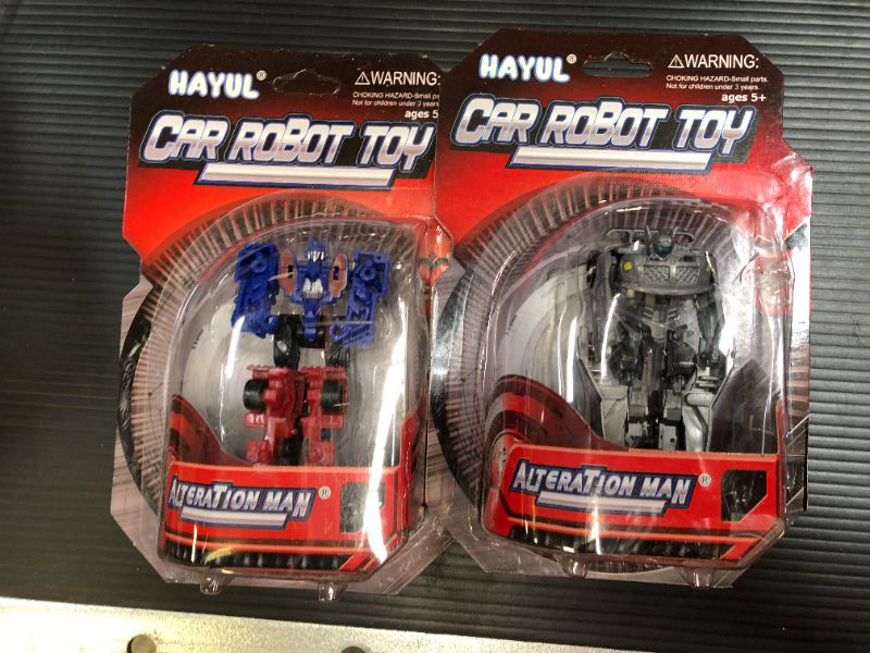 Photo 1 of CAR ROBOT TOY 
2 PACK