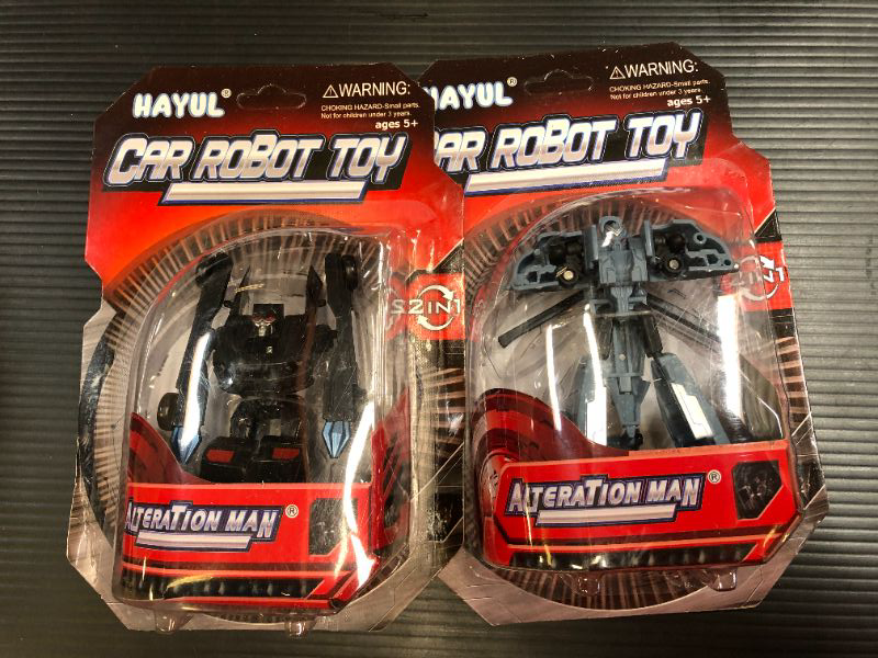 Photo 1 of CAR ROBOT TOY 
2 PACK