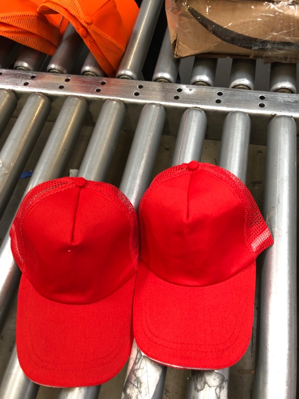 Photo 1 of 2 pack mesh red baseball caps 