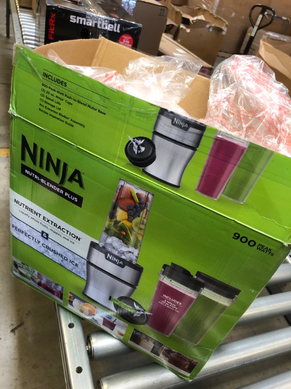 Photo 2 of Ninja BN301 Nutri-Blender Plus Compact Personal Blender, 900-Peak-Watt Motor, Silver 900 Watts 900 Watts Silver