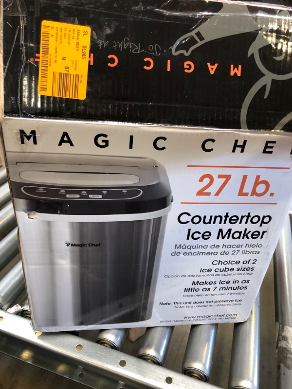 Photo 3 of Magic Chef 27 lb. Portable Countertop Ice Maker in Stainless Steel