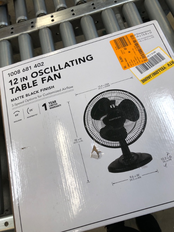 Photo 2 of 12 in. 3 Speed Oscillating Personal Desk Fan
 