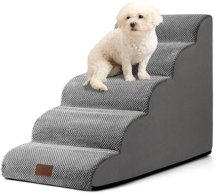 Photo 1 of Dog Stairs for Small Dogs, Pet Stairs Toys for High Beds and Couch, Pet Ramp for Small Dogs and Cats (Five Steps)
