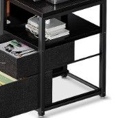 Photo 1 of Home Office Desk with Storage Shelves black 