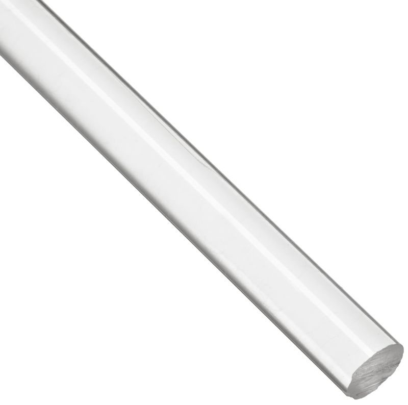 Photo 1 of Acrylic Round Rod, Transparent Clear shower rod 