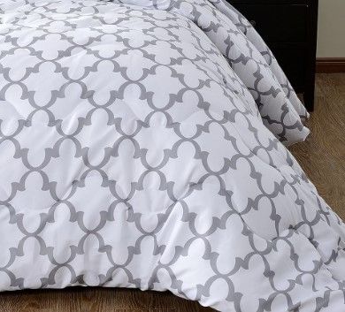 Photo 1 of downluxe Printed Comforter   - Grey 