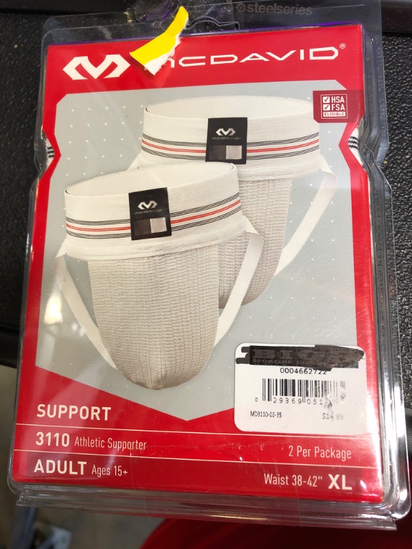 Photo 1 of McDavid Classic Two Pack Athletic Supporter X-Large White