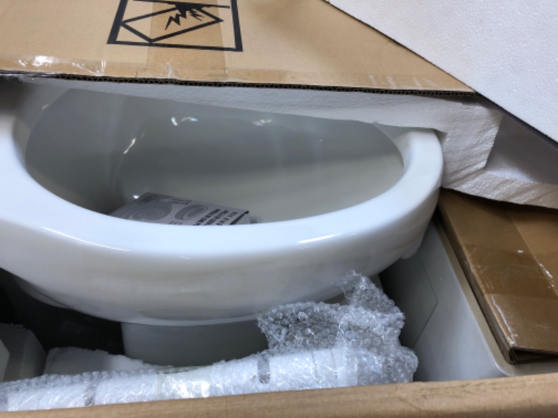 Photo 2 of 21 Inch Tall Toilets Elongated Toilet Extra High Toilets for Seniors Toilets for Bathrooms Comfort Height Elongated Toilet for Elderly, Two-Piece Dual Flush 1.28 GPF 12” Rough In White 21" Tall Toilet Elongated