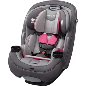 Photo 1 of Safety 1st Grow and Go All-in-One Convertible Car Seat, Rear-facing 5-40 pounds, Forward-facing 22-65 pounds, and Belt-positioning booster 40-100 pounds, Everest Pink
