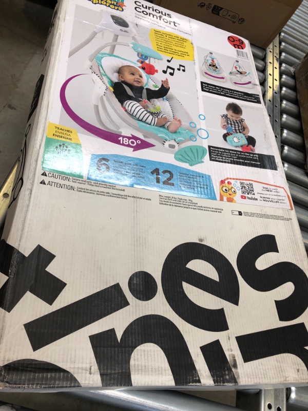Photo 1 of Baby Einstein Ocean Explorers Musical Compact Baby Swing, Vibrating, Multi-Direction, Grey, Unisex, 0-9 Months