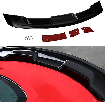 Photo 1 of Rear Spoiler Wing Compatible with 2015-2022 Mustang Coupe 2DR, GT350R GT500 V8 V6?Mustang Spoiler GT Wing Glassy Black Trunk Lid Spoiler Wing