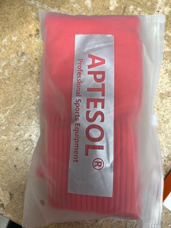 Photo 1 of APTESOL Knee High Soccer Socks (1/3/5 Pair) Team Sport Cushion Athletic Socks for Kids Youth Adult X-Small 3-pair RED