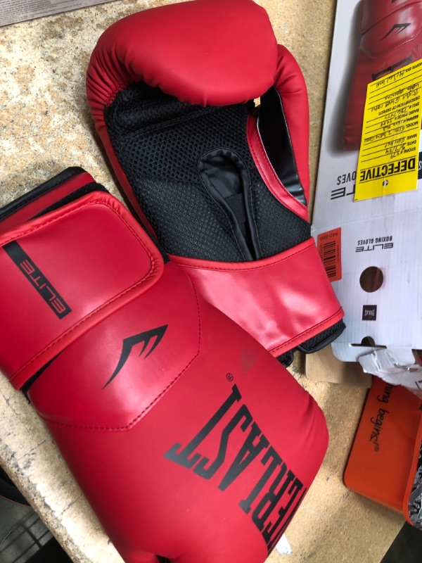 Photo 2 of **MESH FABRIC NEEDS TO BE SEWN**
Everlast Adults' Elite 2 Boxing Gloves Red, 16 Oz - Martial Arts/Accessories at Academy Sports
