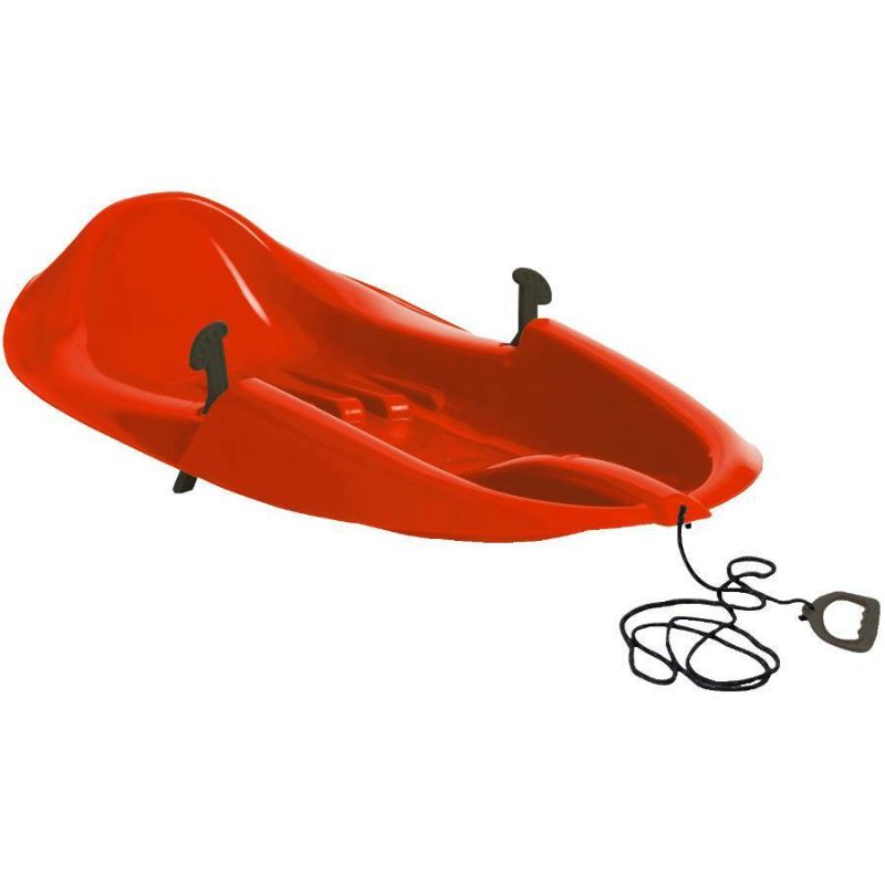 Photo 1 of **LEFT BRAKE DAMAGED AND ROPE MISSING**
38" Red Mega Blitz Snow Sleigh, with Brakes
