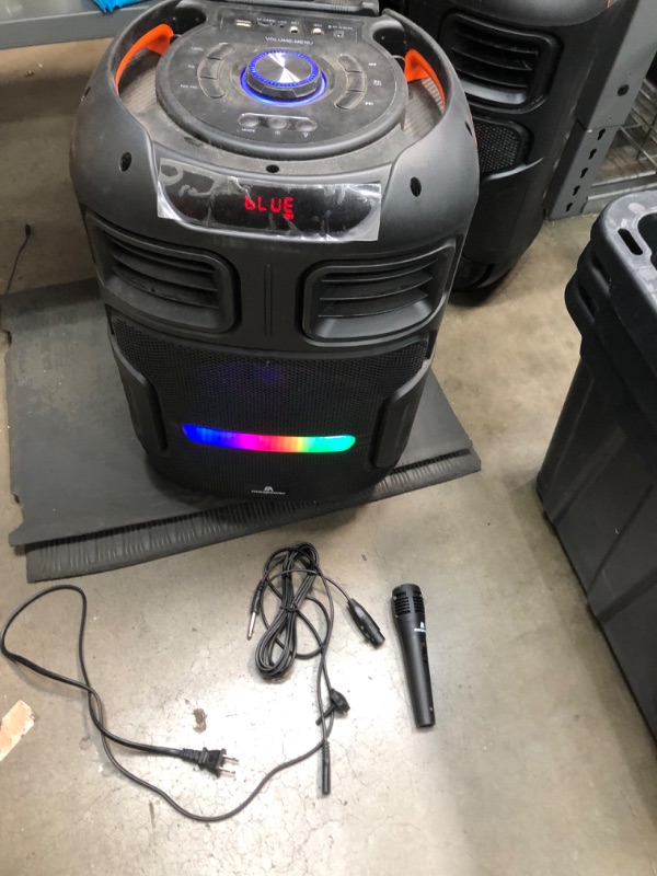 Photo 1 of Max Power DJ Speaker - MPD592-OMNIA 12 Portable Sound System -Bluetooth Multi LED Light Speaker Set Perfect for Indoor and Outdoor - PA Speaker System with Remote with Microphone