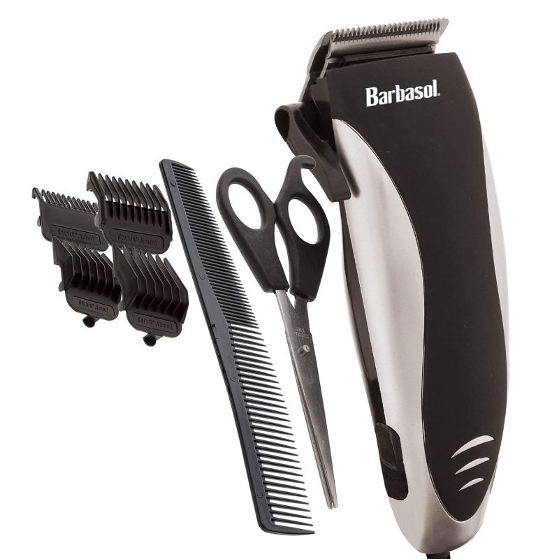Photo 1 of **NEEDS TO BE CLEANED, POWERS ON**
Xtreme Digital Lifestyle Accessories Barbasol Professional Hair Clipper Kit with Stainless Steel Blades, 4 Guide Combs, Adjustable Taper and Travel Bag
