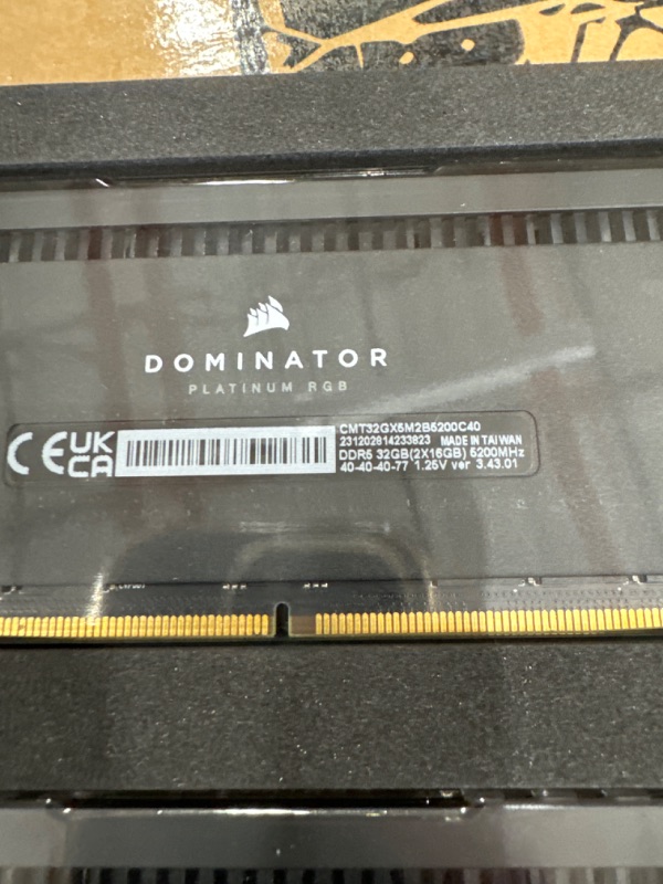 Photo 4 of CORSAIR DOMINATOR PLATINUM RGB DDR5 RAM 32GB (2x16GB) 5200MHz CL40 Intel XMP iCUE Compatible Computer Memory - Black (CMT32GX5M2B5200C40) 32GB (2x16GB) Black