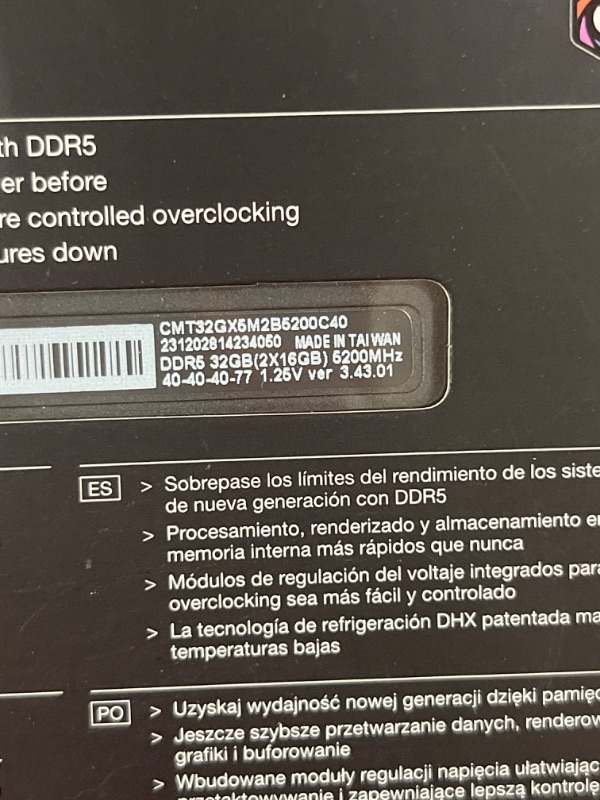 Photo 2 of CORSAIR DOMINATOR PLATINUM RGB DDR5 RAM 32GB (2x16GB) 5200MHz CL40 Intel XMP iCUE Compatible Computer Memory - Black (CMT32GX5M2B5200C40) 32GB (2x16GB) Black