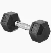 Photo 1 of  Basics Exercise & Fitness Dumbbell, Hand Weight For Strength Training Rubber Hexagon Dumbbell