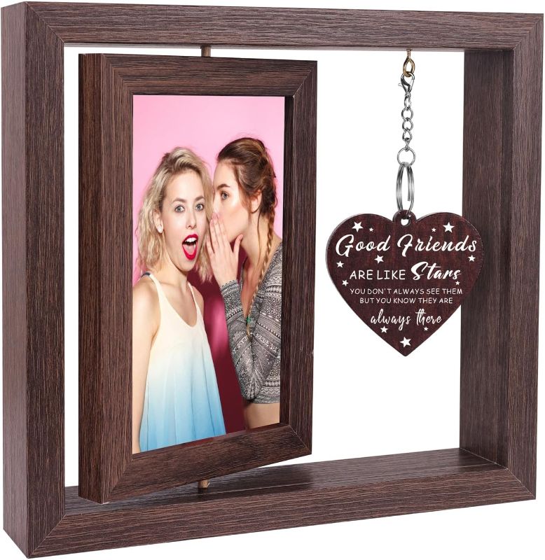 Photo 1 of **SEE NOTES**Friend Graduation Gifts Birthday Gifts for Friends Rotating Graduation Picture Frame 4x6 Friendship Picture Frame Christmas Thanksgiving Gifts for Women Sister Bestie BFF
