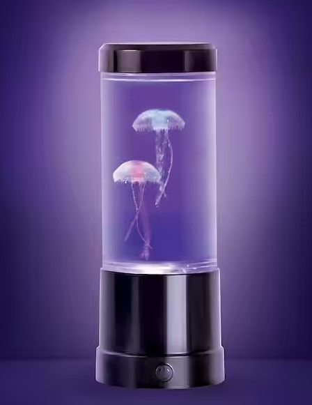 Photo 1 of 9 in. Black Indoor Jellyfish Table Lamp with RGB LED
