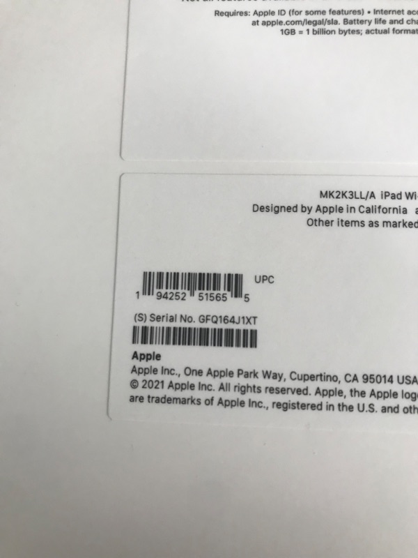 Photo 2 of Apple iPad 10.2-inch Wi-Fi 64GB (2021, 9th Generation) - Space Gray
