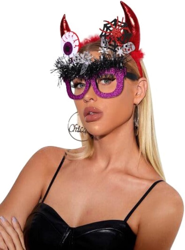 Photo 1 of Novelty Black Sunglasses Halloween Cosplay Eyeglasses Festivals Costume Glasses for Kids and Adults